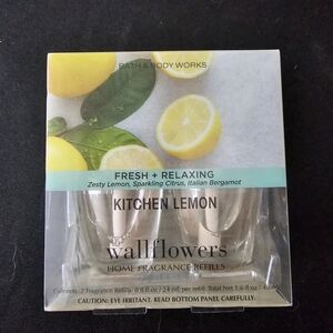 Bath and body works kitchen lemon wallflower 2 pack refills